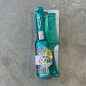 Vintage Y2K Scrunci Candy Round Brush Green NWT 2000 Comb NOS RARE HTF